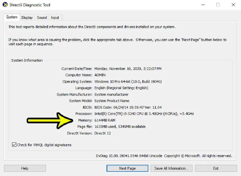 C&aacute;ch kiểm tra dung lượng bộ nhớ RAM tr&ecirc;n m&aacute;y t&iacute;nh, laptop