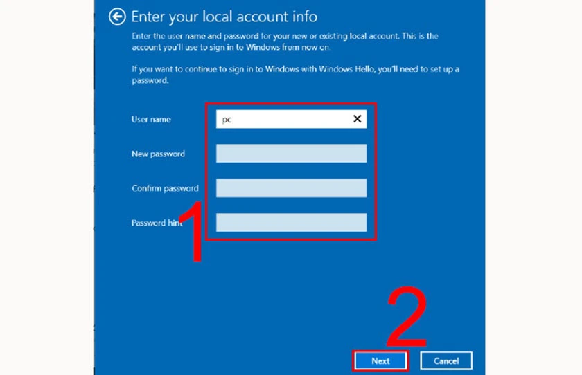 tắt mật khẩu win 10