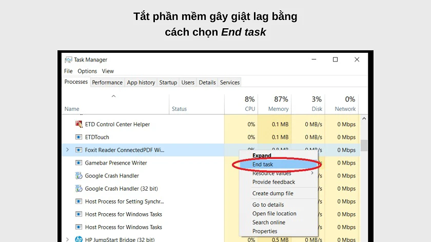 Tắt ứng dụng chạy ngầm