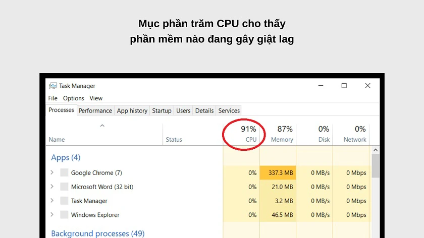 Tắt ứng dụng chạy ngầm