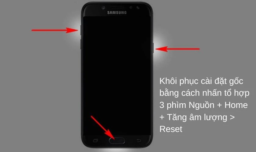 Thực hiện khôi phục cài đặt gốc