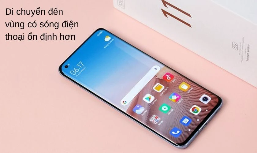 Di chuyển đến vùng có sóng ổn định hơn