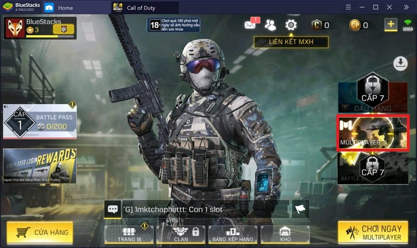 hướng dẫn cách chơi call of duty mobile tren pc warzone