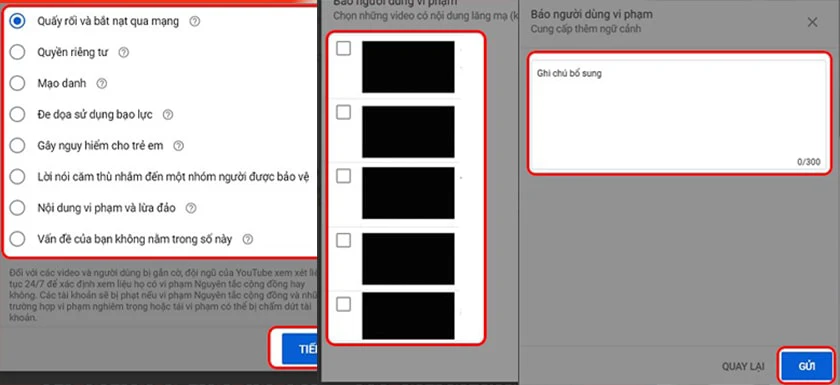 C&aacute;ch report k&ecirc;nh Youtube