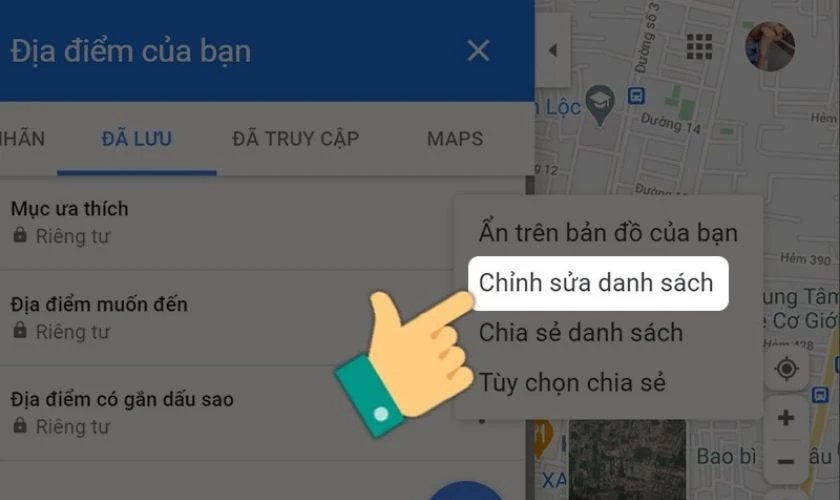 Chọn Chỉnh sửa danh s&aacute;ch