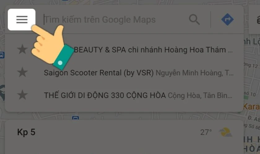 Hướng dẫn x&oacute;a lịch sử t&igrave;m kiếm tr&ecirc;n Google Maps