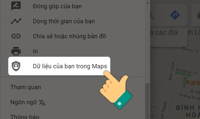 Hướng dẫn x&oacute;a lịch sử t&igrave;m kiếm tr&ecirc;n Google Maps