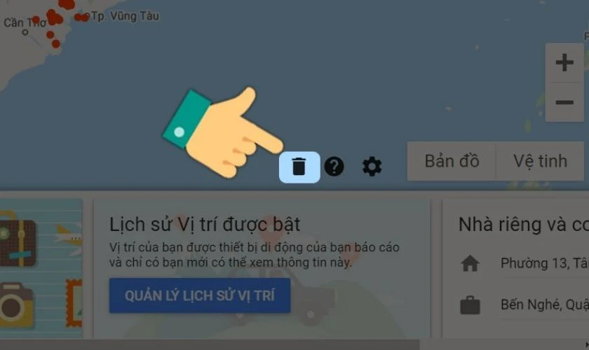 Hướng dẫn x&oacute;a lịch sử t&igrave;m kiếm tr&ecirc;n Google Maps