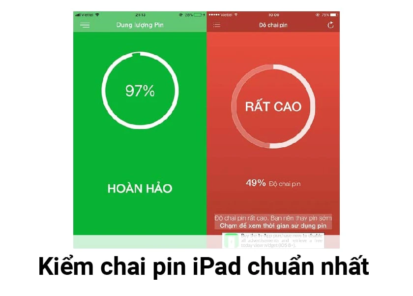 C&aacute;ch kiểm chai pin iPad chi tiết chuẩn nhất