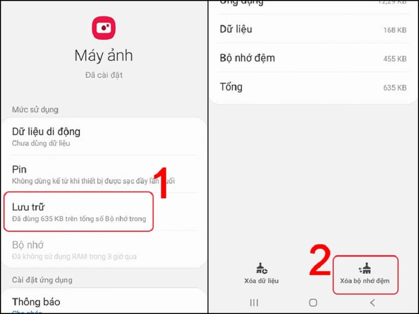 Xóa hết dữ liệu của máy ảnh