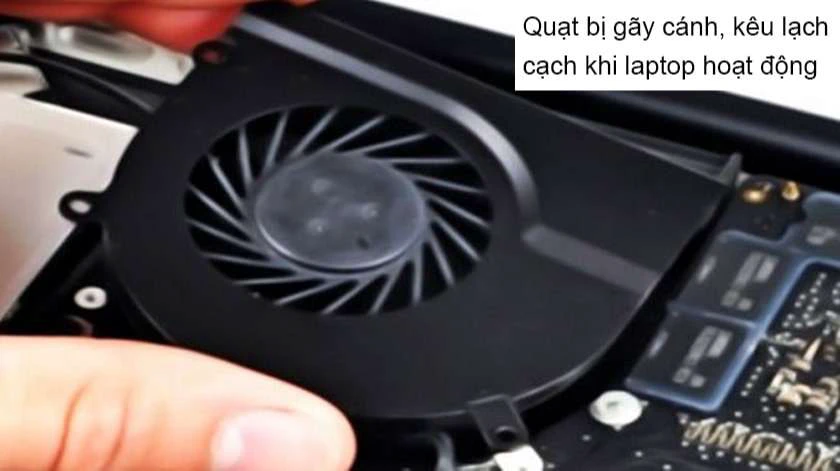 Quạt bị gãy cánh hay hư hỏng gây ảnh hưởng đến nhiệt độ CPU