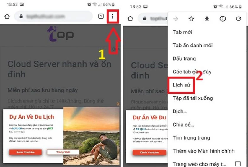 &oacute;a dữ liệu Web tr&ecirc;n Chrome