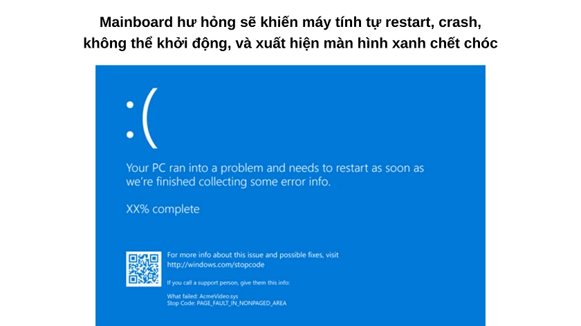 Các lỗi mainboard máy tính PC / laptop phổ biến hiện nay