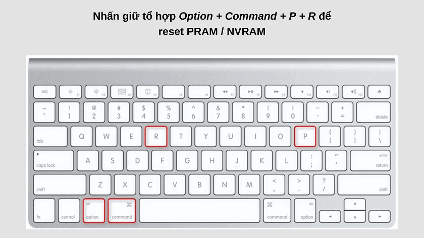 Nh&acirc;́n giữ t&ocirc;̉ hợp phím Command + Option + P + R