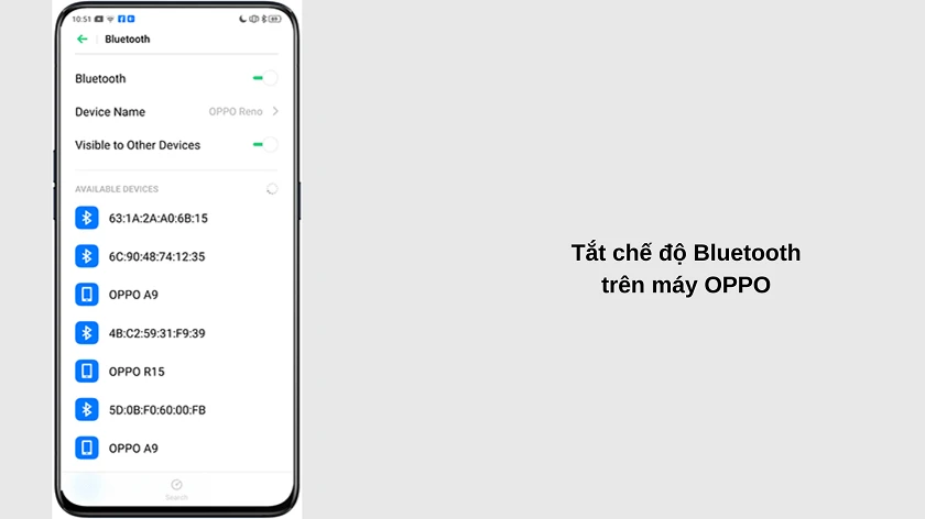Ngắt k&ecirc;́t n&ocirc;́i Bluetooth khi Oppo hư hỏng loa ngoài, mất loa ngo&agrave;i, bị nhỏ, bị r&egrave;