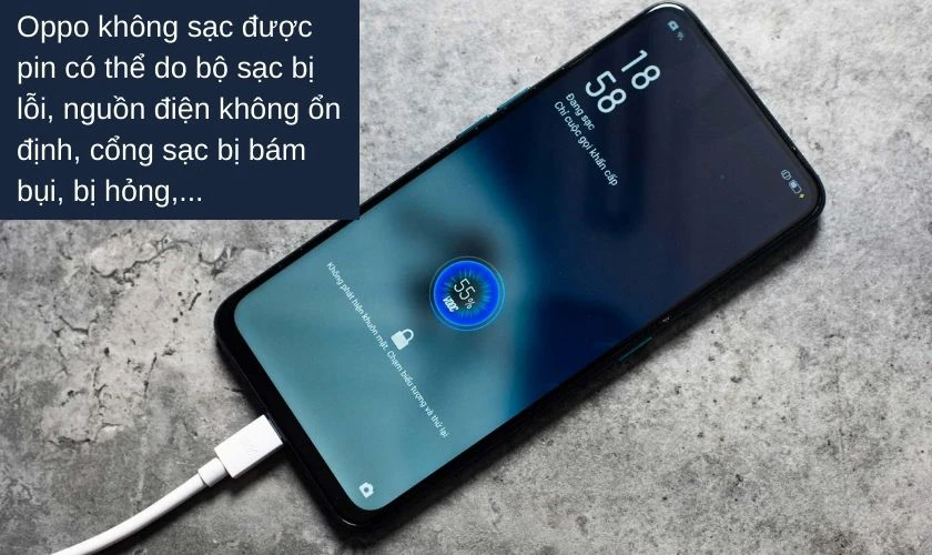 Nguy&ecirc;n nh&acirc;n OPPO sạc kh&ocirc;ng v&agrave;o pin, sạc chậm