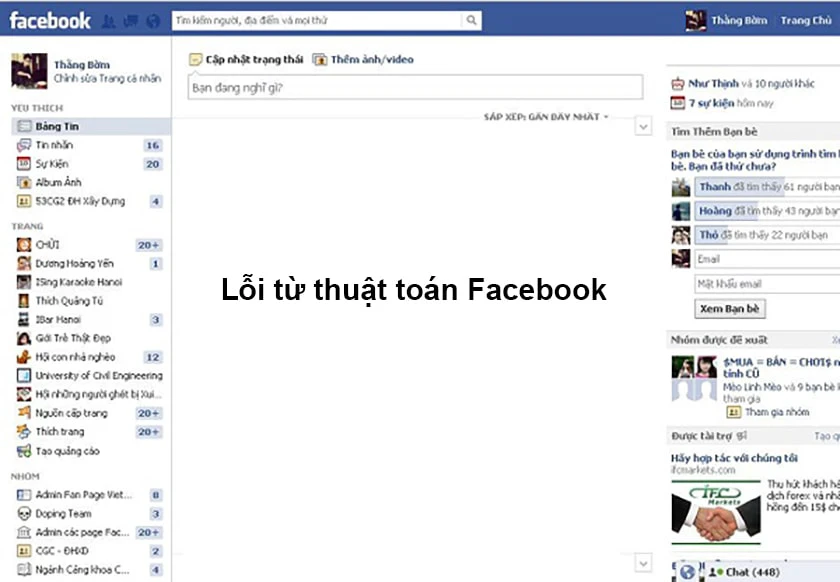 Lỗi thuật to&aacute;n Facebook