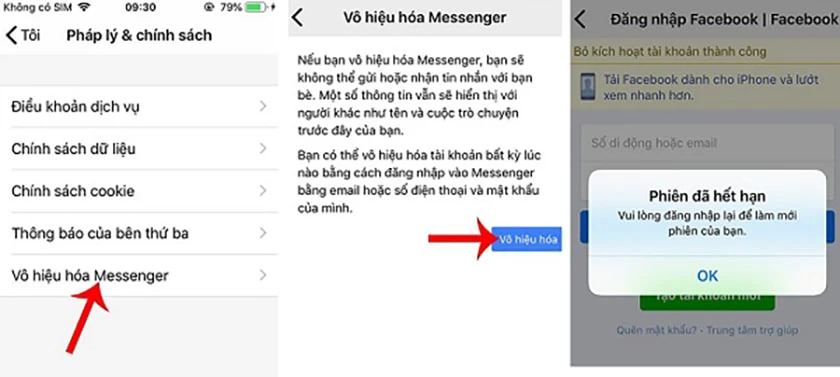 messenger kh&ocirc;ng c&oacute; chữ v&ocirc; hiệu h&oacute;a