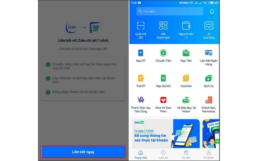 Đăng k&yacute; Zalo Pay bằng Số điện thoại