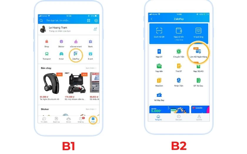 C&aacute;ch li&ecirc;n kết ng&acirc;n h&agrave;ng tr&ecirc;n ZaloPay tr&ecirc;n Zalo
