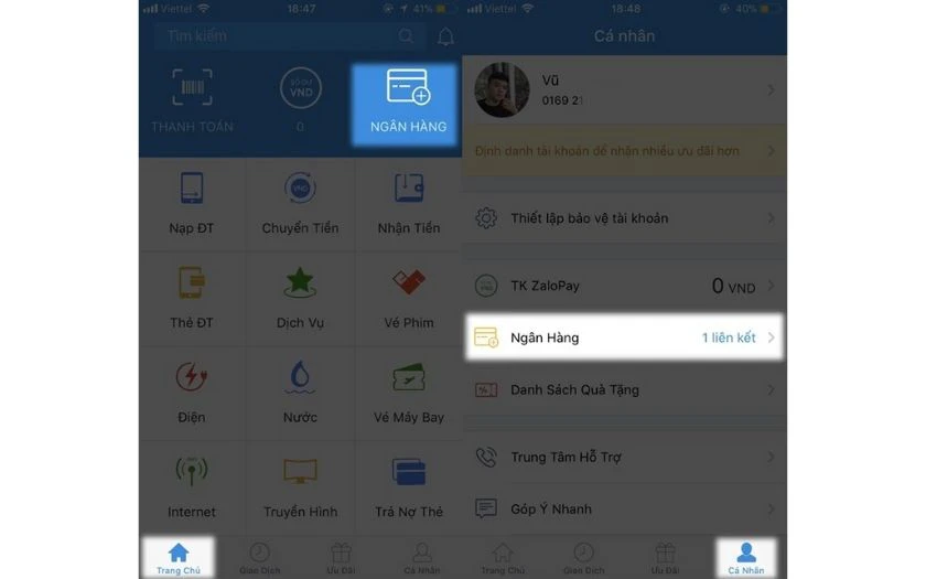 Li&ecirc;n kết với ng&acirc;n h&agrave;ng Techcombank