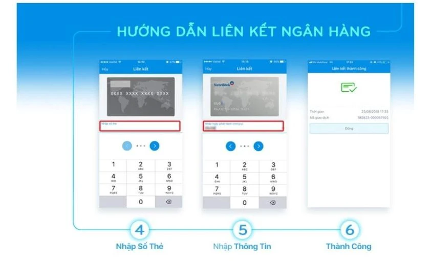 Li&ecirc;n kết với ng&acirc;n h&agrave;ng Techcombank