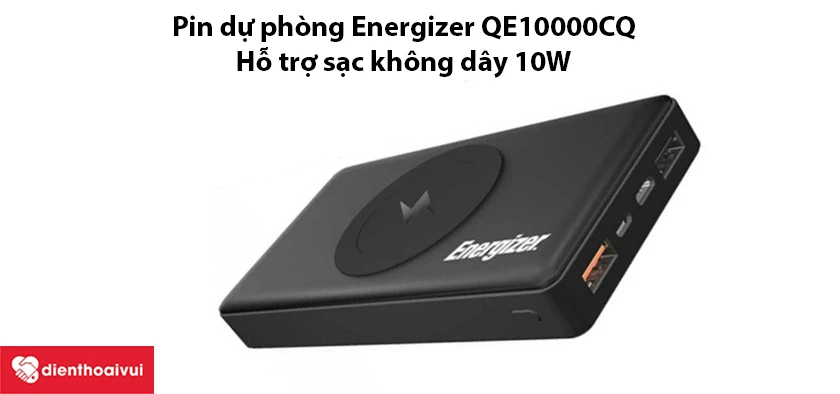 Pin dự ph&ograve;ng Energizer 10000 mAh QC 3.0 QE10000CQ