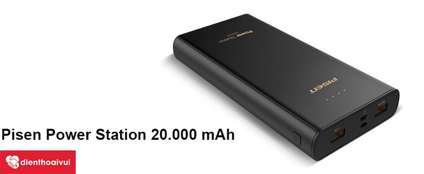 Sạc dự ph&ograve;ng Pisen Power Station 20.000 mAh&nbsp;