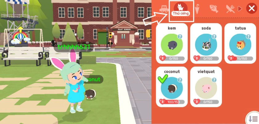 Hướng dẫn c&aacute;ch đổi t&ecirc;n pet trong Play Together dễ d&agrave;ng