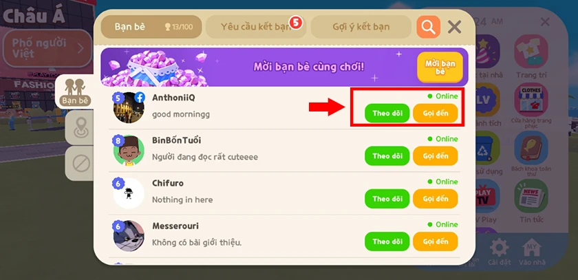 gọi bạn b&egrave; đến vị tr&iacute; m&igrave;nh đang đứng