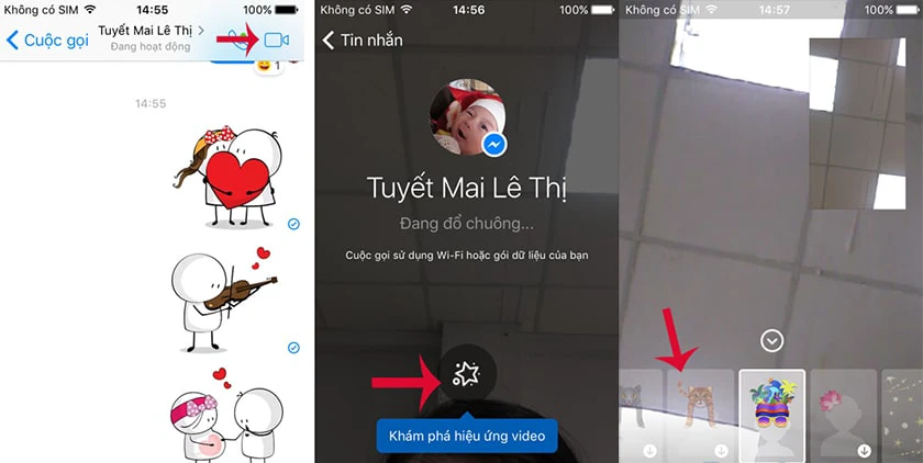 C&aacute;ch gọi video tr&ecirc;n messenger c&oacute; th&ecirc;m hiệu ứng