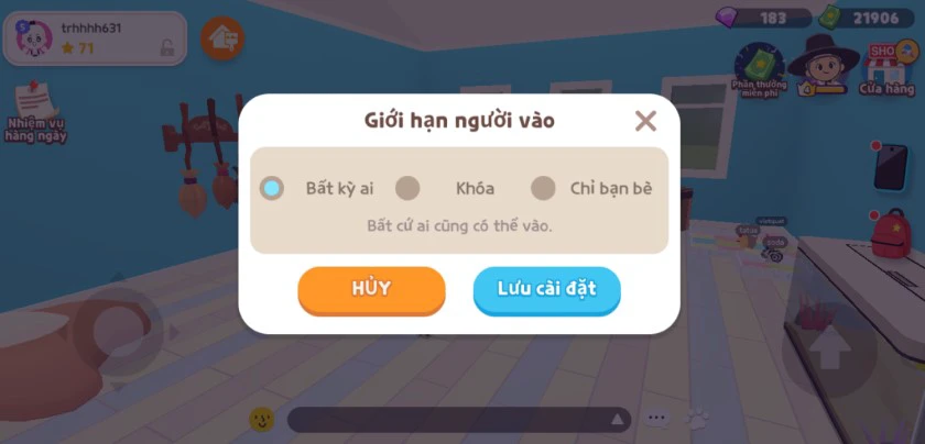Chức năng kh&oacute;a cửa nh&agrave;