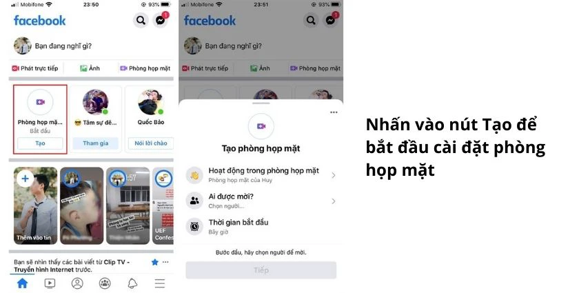 C&aacute;ch tạo ph&ograve;ng họp mặt Facebook