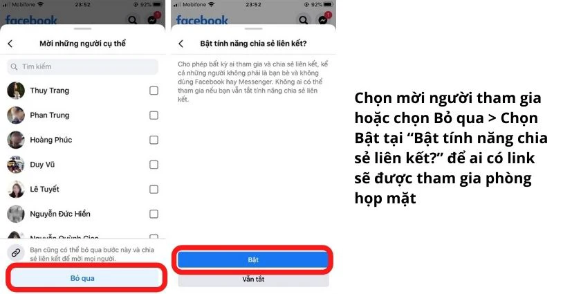 C&aacute;ch tạo ph&ograve;ng họp mặt Facebook