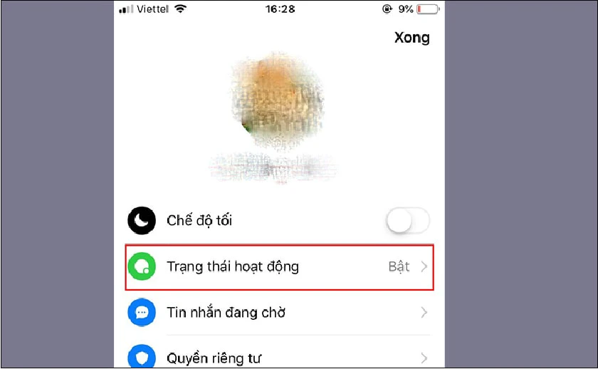 Tho&aacute;t chế độ ẩn thời gian truy cập bằng điện thoại