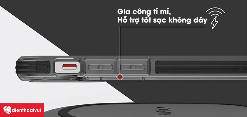 Gia công tỉ mỉ, hỗ trợ tốt sạc không dây