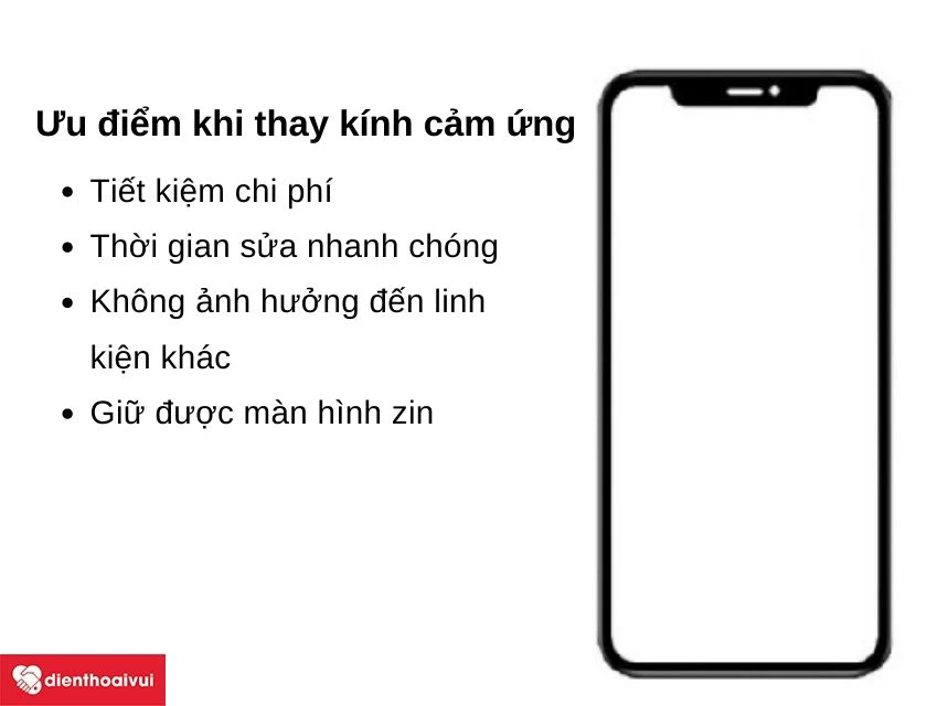 Ưu điểm của việc thay k&iacute;nh cảm ứng