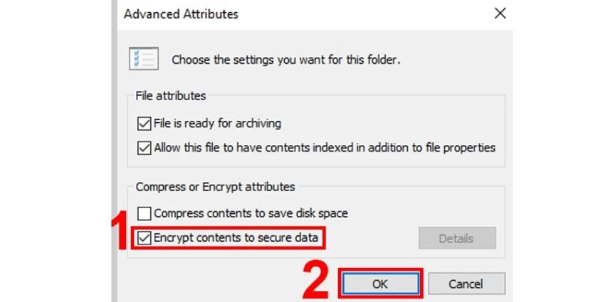 D&ugrave;ng t&iacute;nh năng sẵn c&oacute; tr&ecirc;n Windows đặt pass cho folder