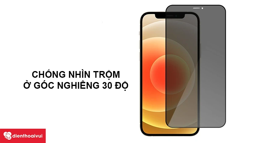 D&aacute;n cường lực iPhone 13 mini Kingkong (chống nh&igrave;n trộm)