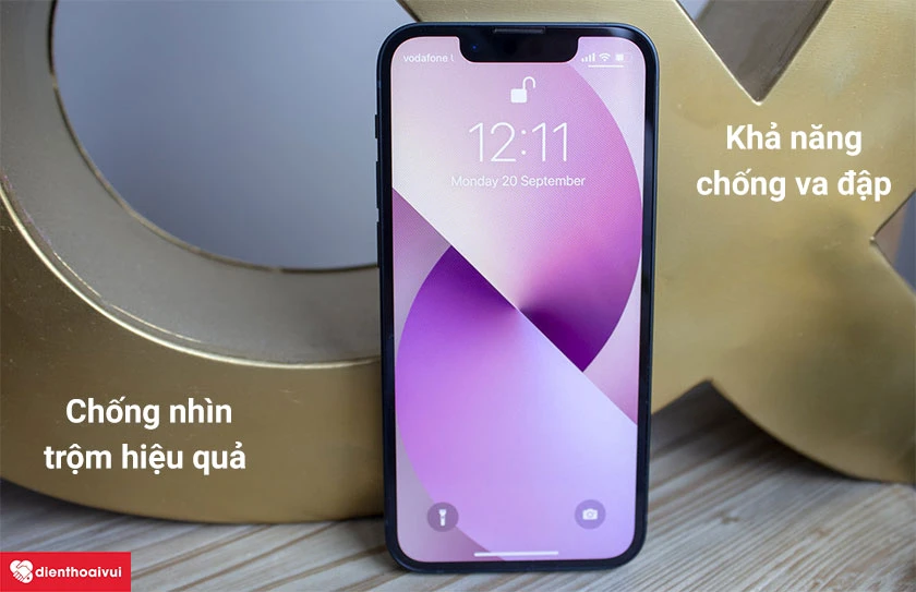 D&aacute;n cường lực iPhone 13 mini Zeelot (chống nh&igrave;n trộm)