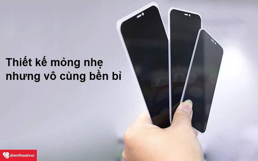 D&aacute;n cường lực iPhone 13 Pro Kingkong chống nh&igrave;n trộm