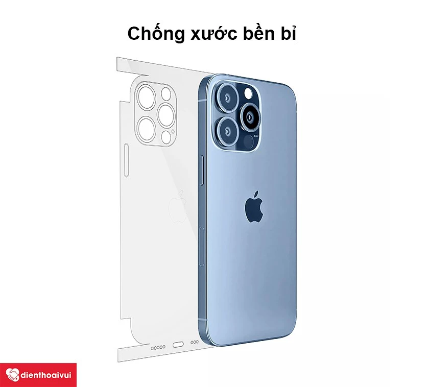 D&aacute;n PPF iPhone 13 Pro full nh&aacute;m mặt sau