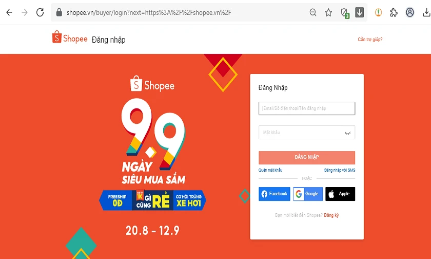 Xem lịch sử trên máy tính và laptop trước khi xoá lịch sử mua hàng Shopee