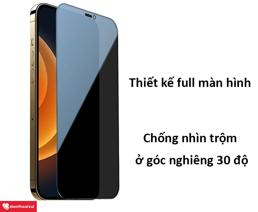 D&aacute;n cường lực iPhone 13 Kingkong chống nh&igrave;n trộm