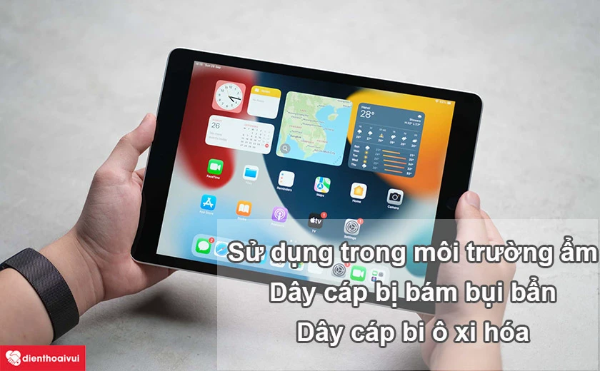 Thay c&aacute;p nguồn iPad Gen 9 10.2 2021