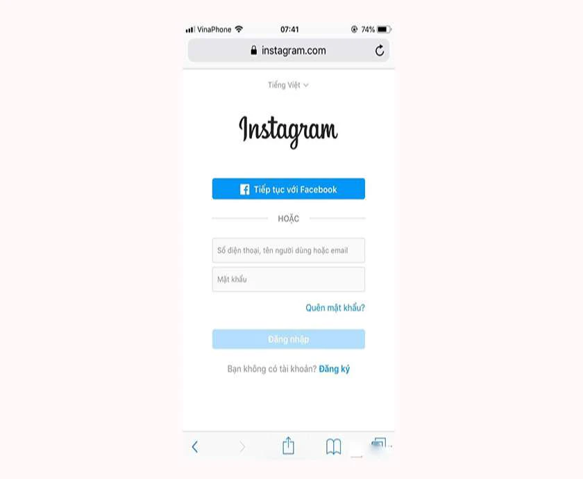 Cách khóa instagram bằng điện thoại