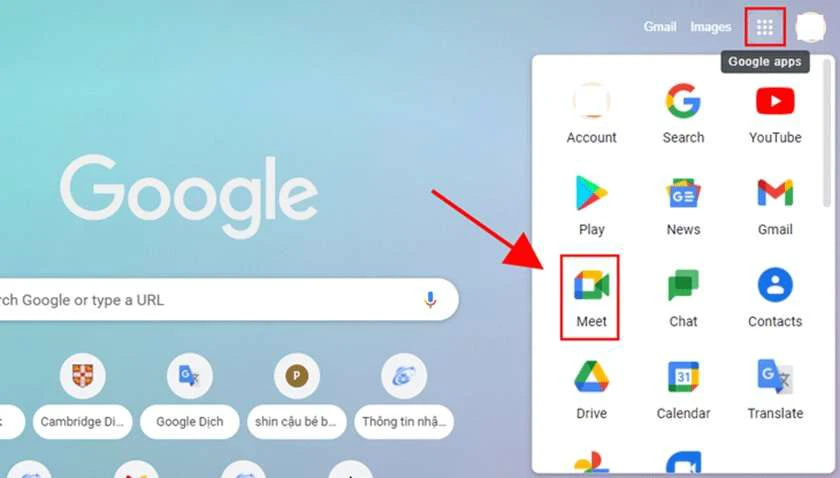 t&iacute;nh năng của Google meet tr&ecirc;n PC, laptop
