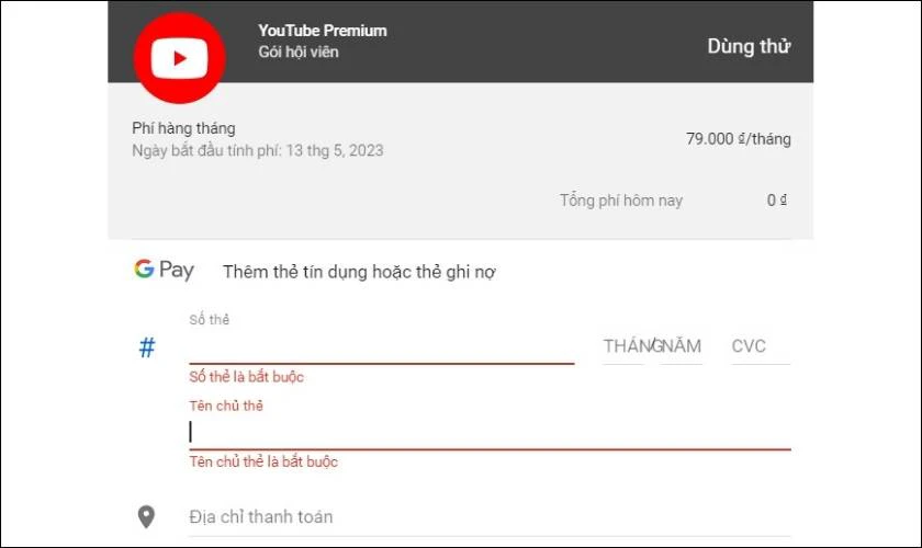 thanh to&aacute;n premium bằng thẻ quốc tế 