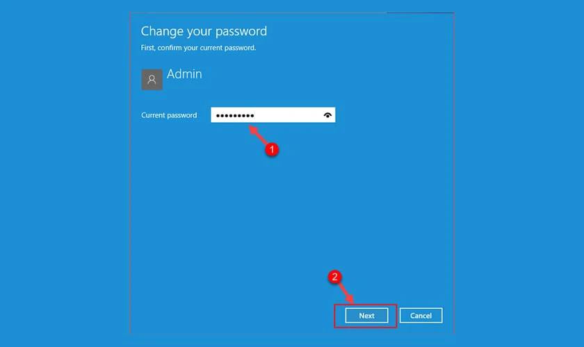 Sử dụng Local Account để x&oacute;a mật khẩu