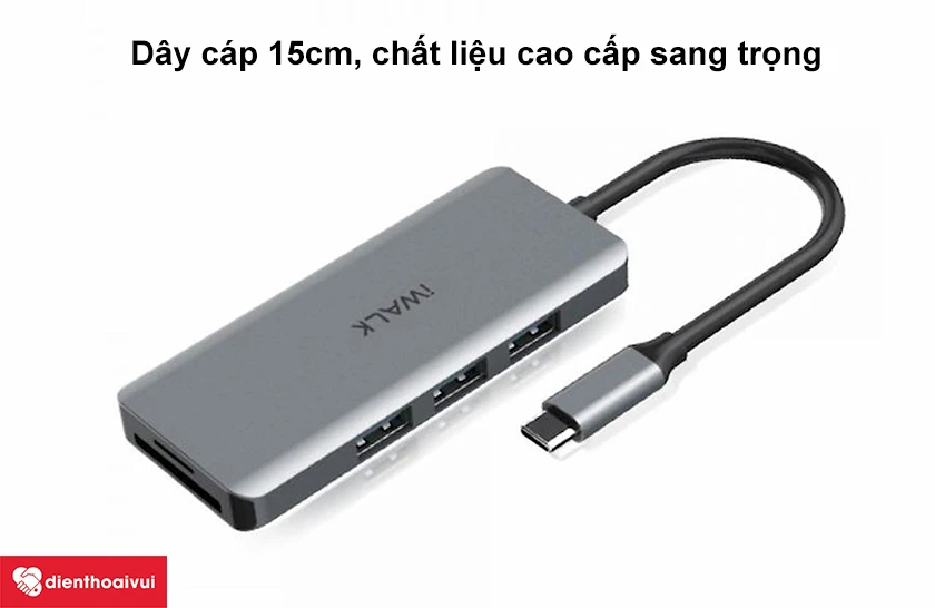 Hub Macbook iWalk HDMI 4K 7in1 - ADH003